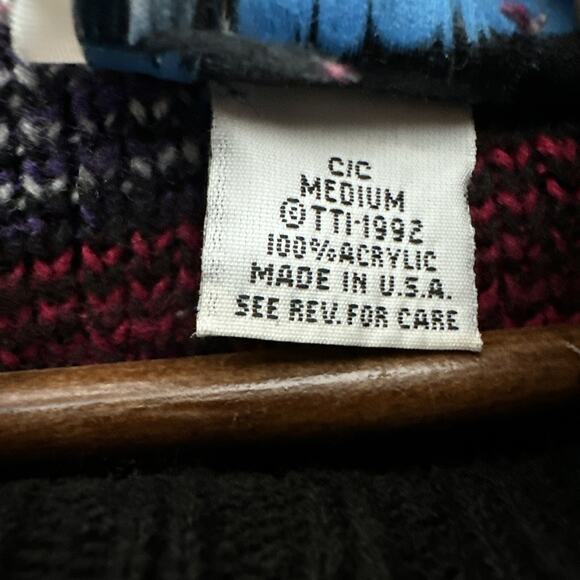 Vtg In Resource By Doris Skis Sweater Womens M Multicolor Fair Isle Halloween - Picture 12 of 14